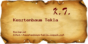 Kesztenbaum Tekla névjegykártya